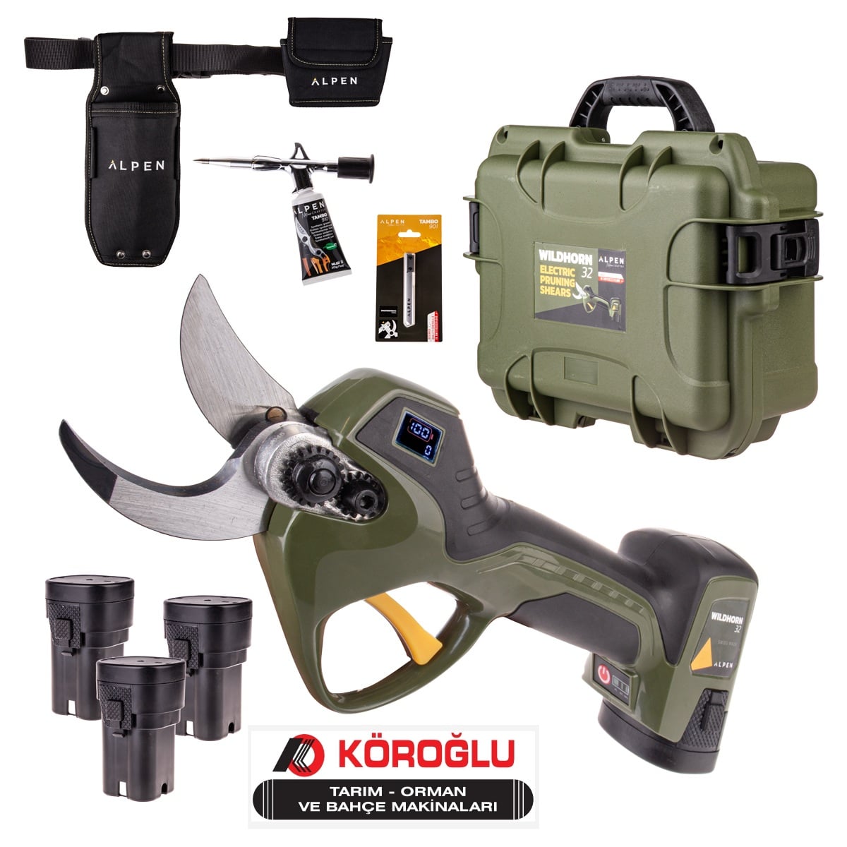 WILDHORN 32 BUDAMA MAKASI ÜÇ AKÜLÜ 32mm ALPEN *