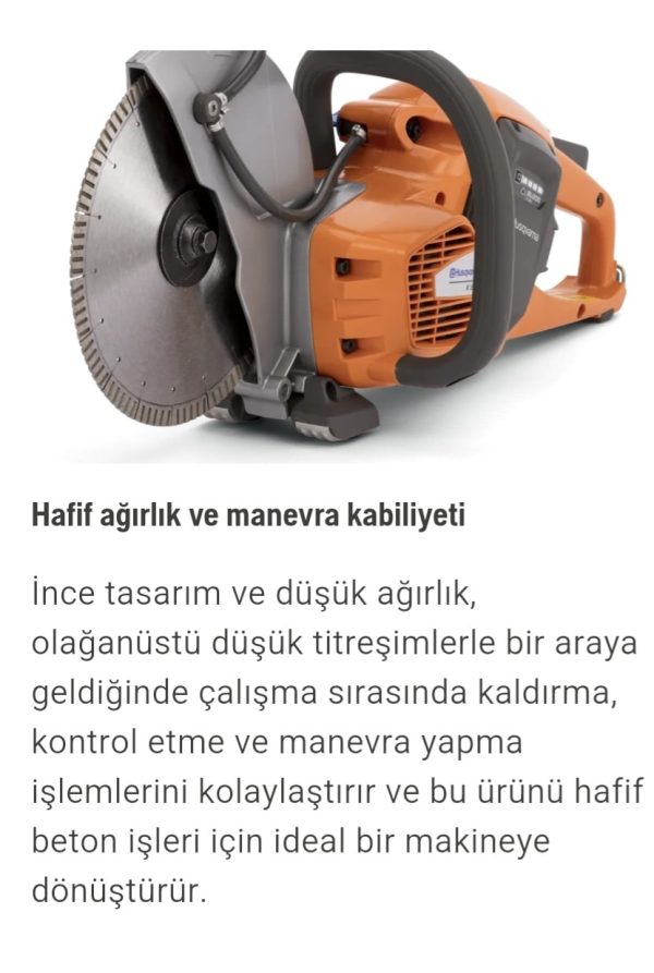 Husqvarna K 535i Akülü Beton Kesme Makinası - Görsel 8