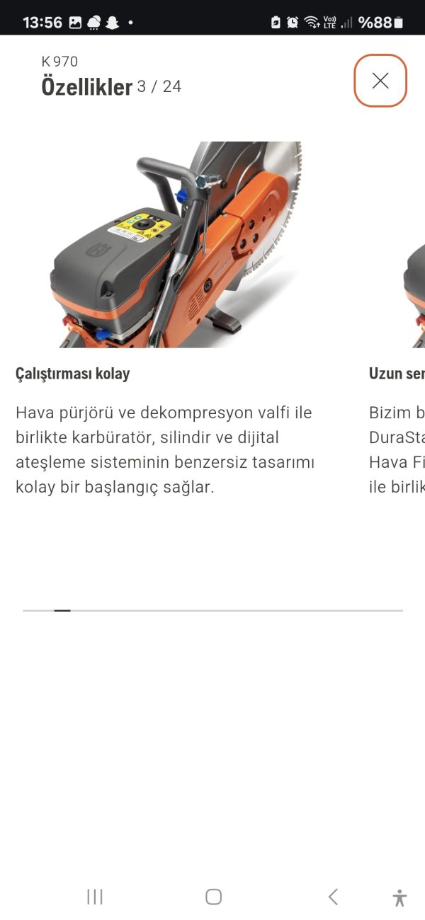 Husqvarna K 970 Beton Kesme Makinası - Görsel 10