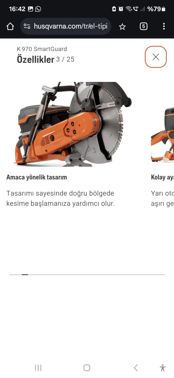 Husqvarna K 970 SmartGuard Beton Kesme Makinaları - Görsel 10