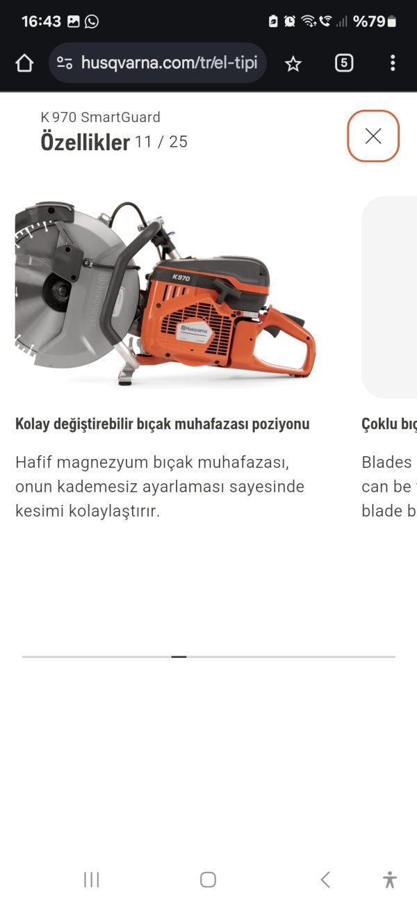 Husqvarna K 970 SmartGuard Beton Kesme Makinaları - Görsel 11