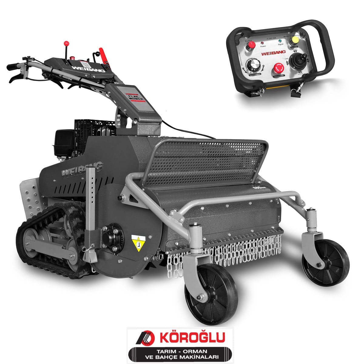 VELOCITY 68 TFP PALETLİ ÇALI VE YABANİ OT BİÇME MAKİNESİ KUMANDALI BRILLIANT GT1300PE WEIBANG